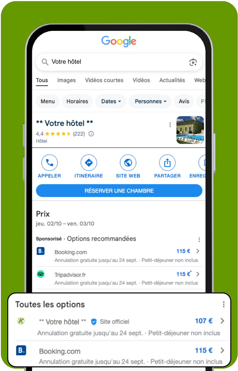 Google Free Booking Links illustration